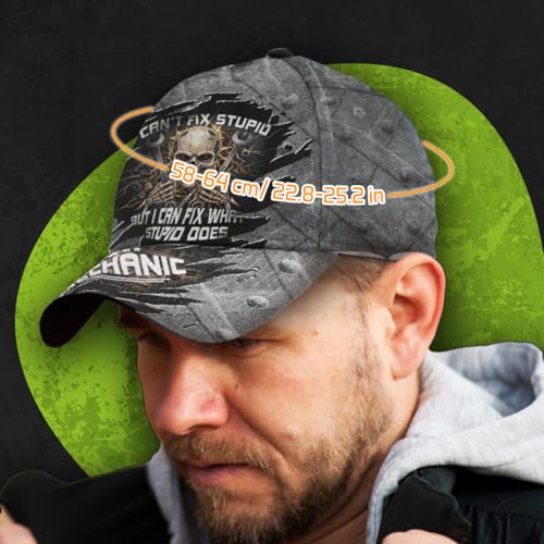 Image of Skull Cap, Gifts for Men, Skull Us Flag Skeleton Gothic Horror, Black Baseball Cap, Adjustable Caps Sun Hat