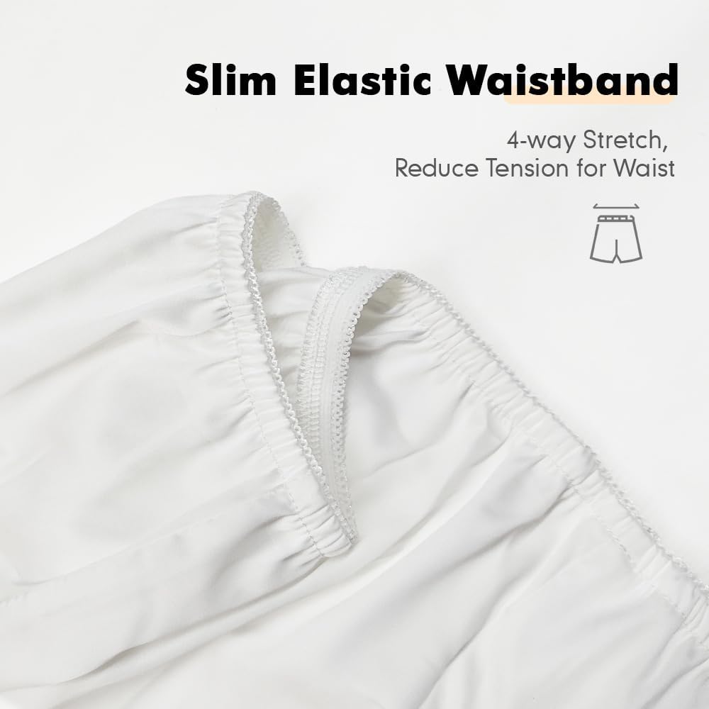 MANCYFIT Bloomers for Women Satin Pettipants for Under Dresses Culottes Slip 9" Inseam Half Slip Shorts - Image 2