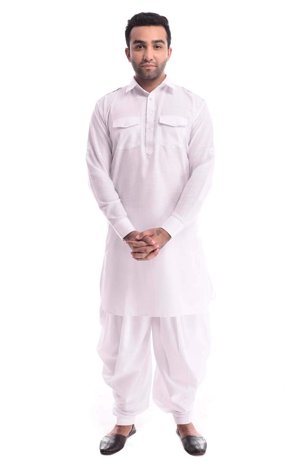 Men's Contrasting Pathani Suit Set-image-39