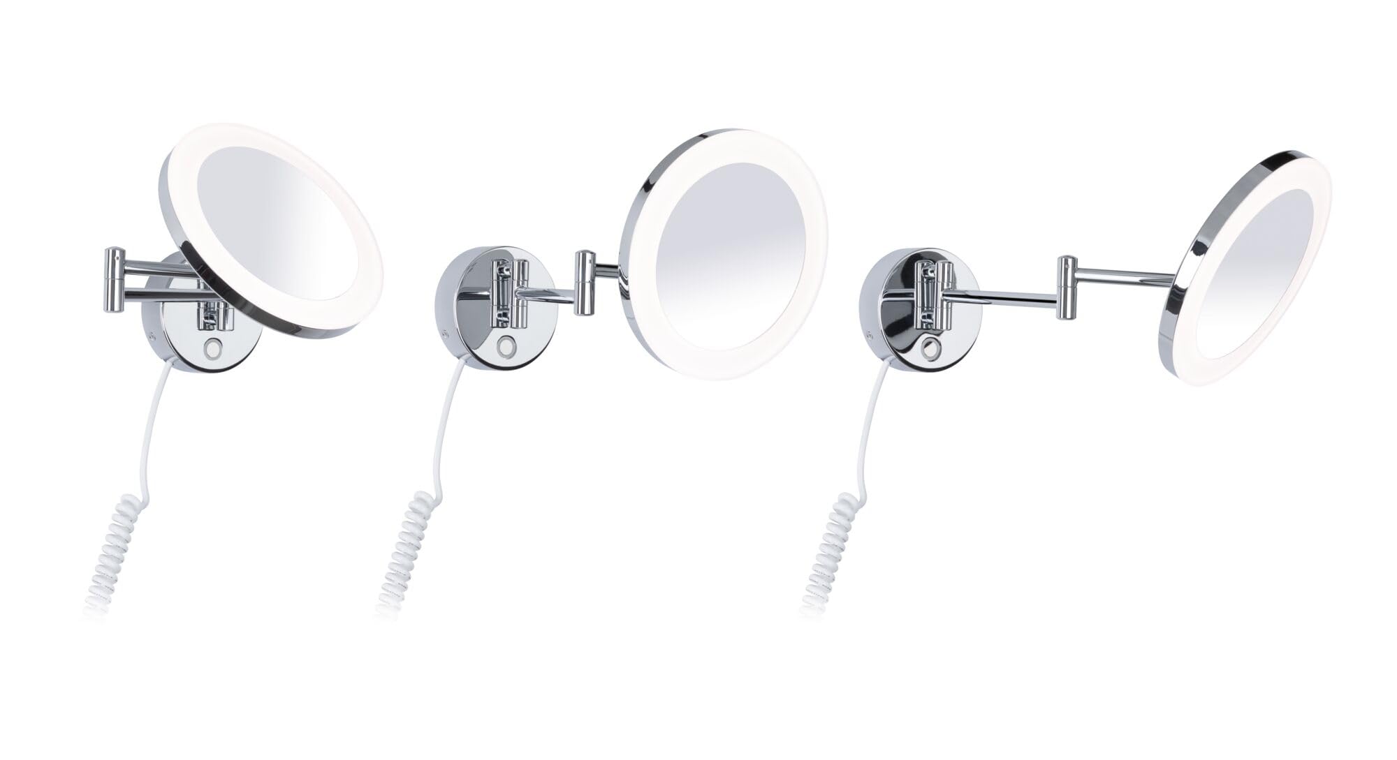 Paulmann 71148 LED Kosmetikspiegel Masua IP44 White Switch 55lm 230V 4W Chrom 3-fach Vergrößerung