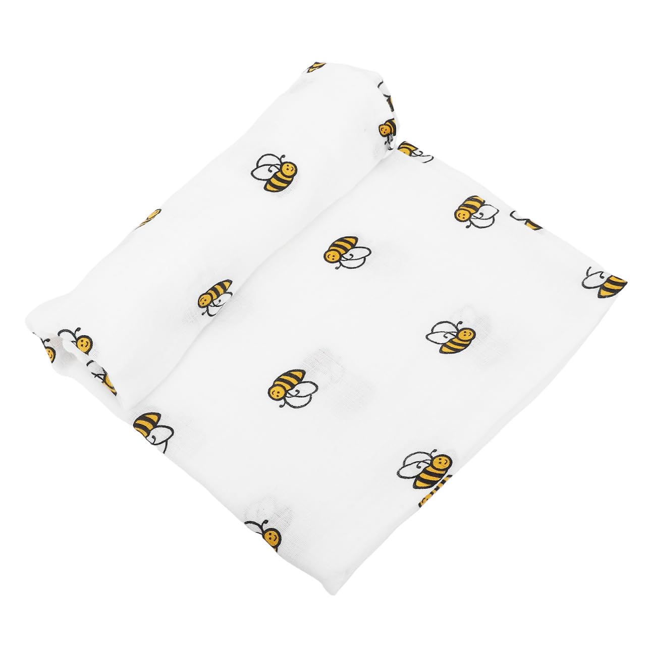 NUOLUX Muslin Swaddle Blanket Newborn Baby Infant Gauze Cotton Wrapping (Littie Bee) 1