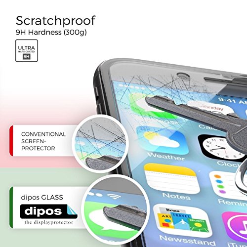 dipos I 2x Screen Protector compatible with Apple iPhone 8 Plus Flexible Glass 9H Display Protection