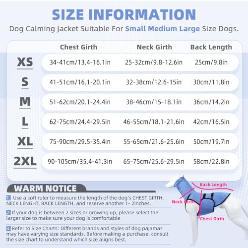 Hjyokuso Hundepullover Mit Beruhigender Kapuze und Ohrenschutz, Hundemantel Für Kleine Mittelgroße Grosse Hunde, Beruhigungsweste Für Hunde, Hundemantel Für ängstliche Hunde,Hunde-Angstjacke