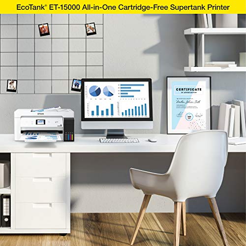 Epson Ecotank Et-15000 Wireless Color All-In-One Supertank Printer With Scanner, Copier, Fax, Ethernet And Printing Up To 13 X 19 Inches #TOP5
