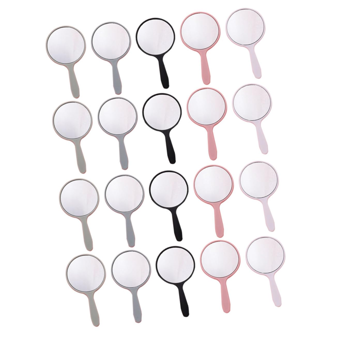 Miroir de maquillage rond avec poignée Healvian : lot de 25 miroirs de poche