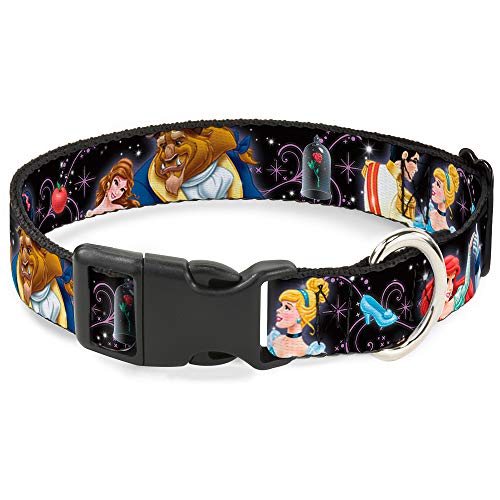 Buckle-Down Collare in plastica con Clip – Principesse Disney & Prince's Dancing – Larghezza 2,5 cm – Adatto per Collo 28-43,2 cm – Medium