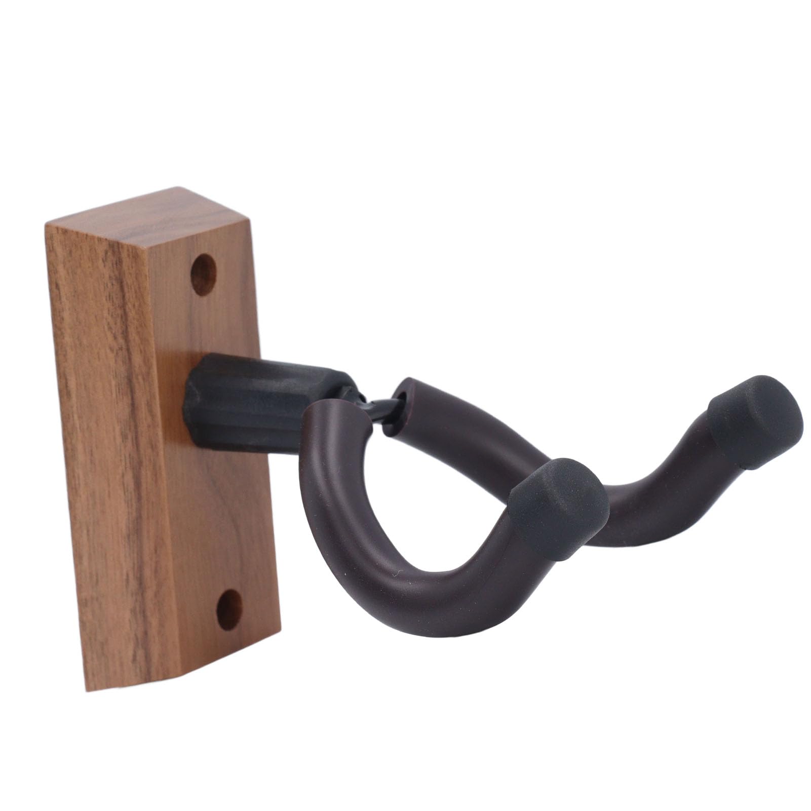 Uchwyt do Zawieszania Instrumentów Wieszak ścienny do Gitary Trwały i Stylowy Wygląd Dobra stabilność Podczas Nauki (Trapezowe drewno orzecha czarnego)