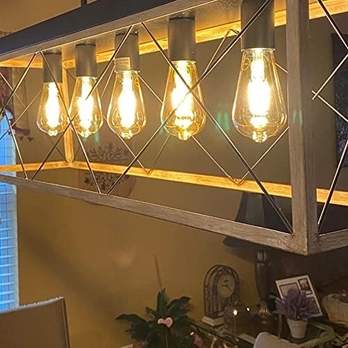 LED Vintage Edison Bulbs, Woowtt dimmable 4W LED E27 Light Bulbs Screw Led Filament Bulbs, Amber Glass Lamp 2700K ST64 4 Pack