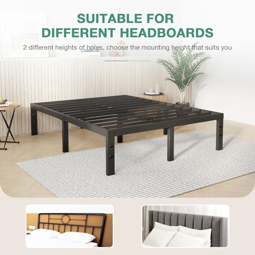 Novilla Bed Frame Full Size, 12 Inch Simplicity Metal Platform Full Size Bed Frame with Underbed Storage, No Box Spring Needed, Heavy Duty Steel Slat Support, for Bedroom, Guest Room, Noiseless