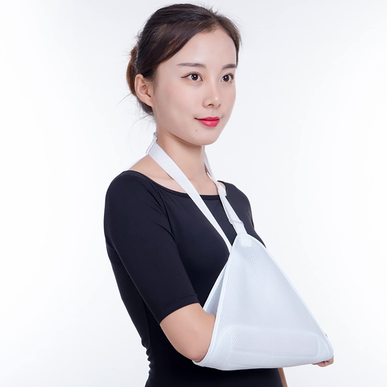 Cabestrillo para Brazo, Cabestrillo Ajustable Que inmoviliza y estabiliza el Brazo del antebrazo Eslinga Brace Esguince Soporte Muñeca o Mano para fijación de Yeso,White