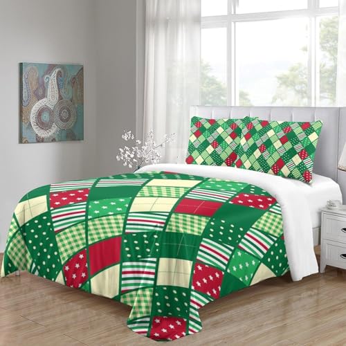 Housse de couette patchwork 135x200 cm en microfibre pour lit single - 5