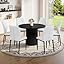 Bkw Black Table + White Chairs