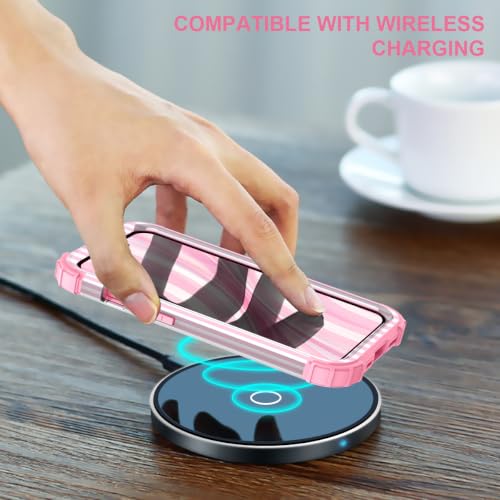Coque iPhone 17e 16e protection robuste hybride silicone rose 6,1"