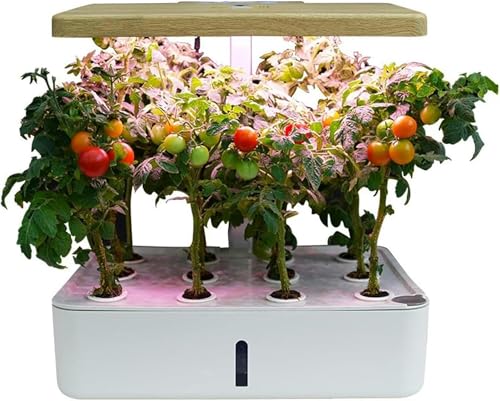 ハイドロポニクス成長システム12ポットスマートハイドロポニクス成長システム屋内デスクトップガーデンキット成長ライト付きホームキッチン屋内庭〜/