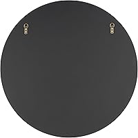 Vista 19 de Deco 79 Espejo de pared simplista de madera con marco minimalista fino, 24 x 1 x 24 pulgadas, blanco