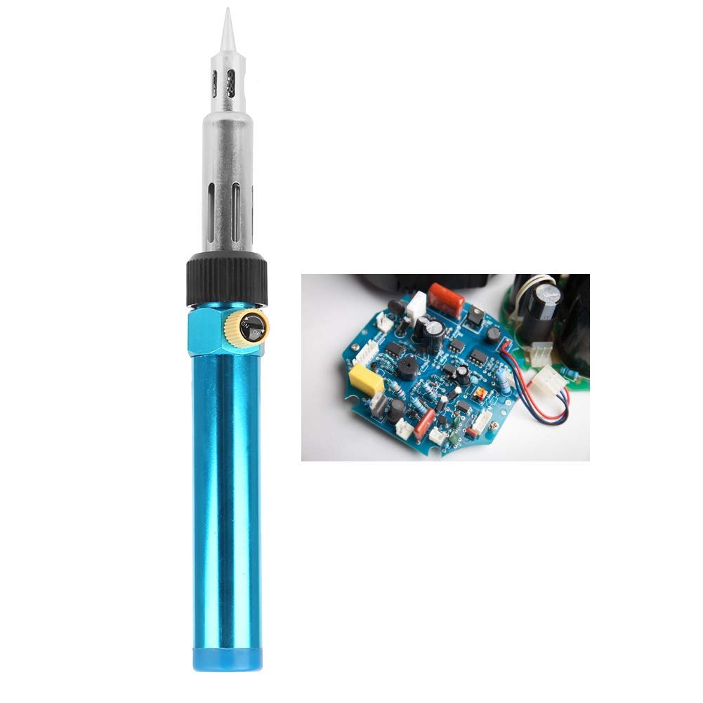 LiebeWH Soldador de Butano Soldador Estaño Gas Acero Inoxidable Portátil Temperatura Neumática Ajustable punta Alimentado por Butano para Automóviles Electrónica Bricolaje Soldering