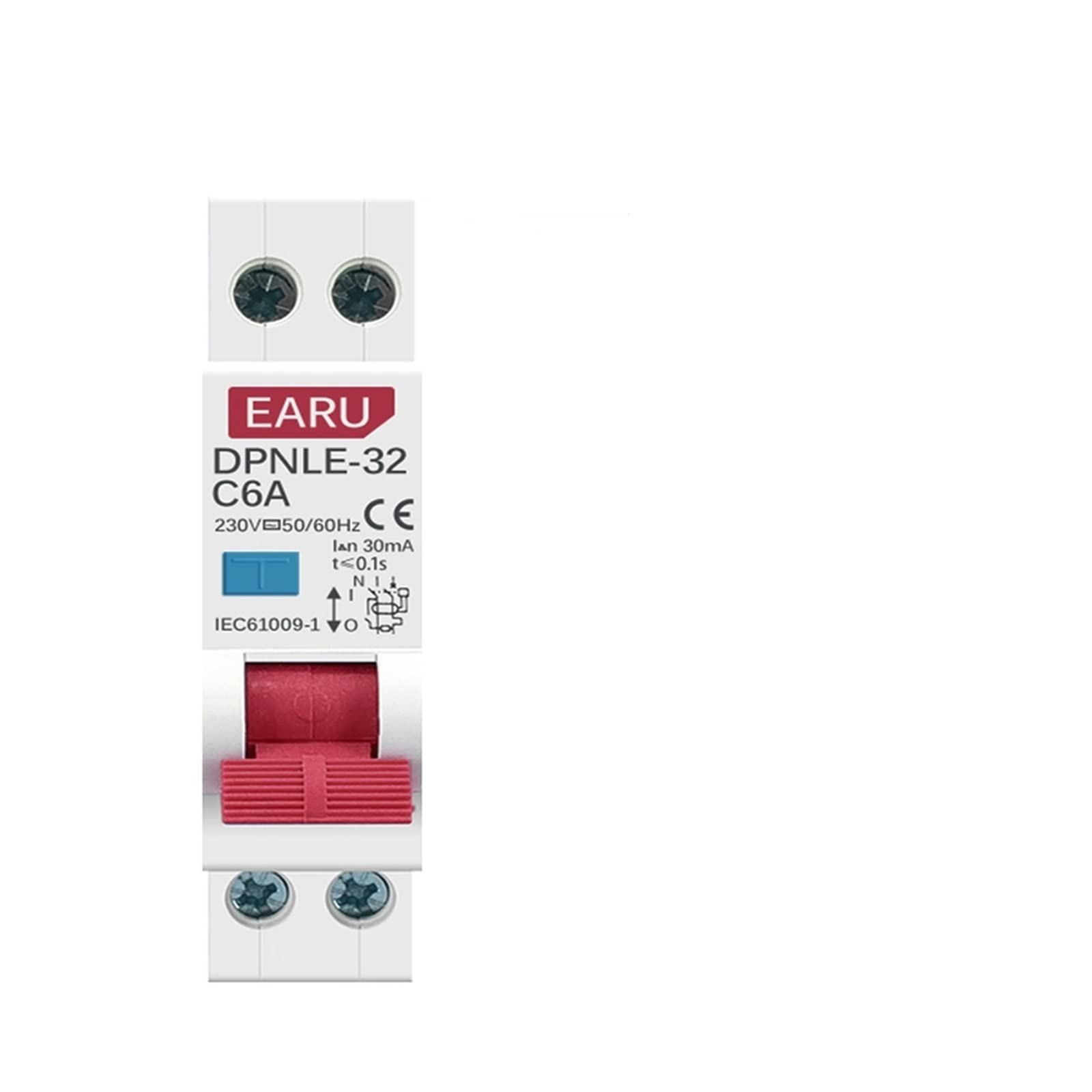 Disyuntor diferencial 6A 1P+N de 18mm para cuadro eléctrico doméstico