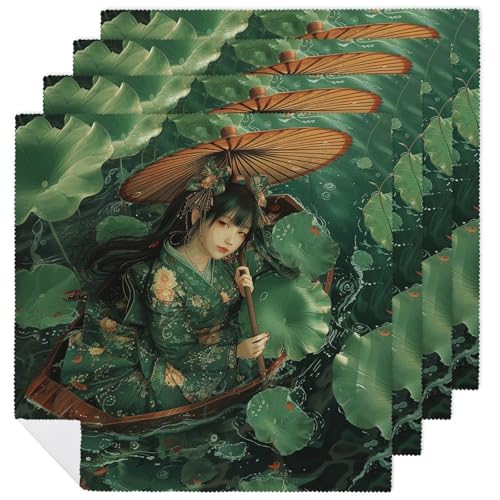 Servilletas de Tela Cuadradas de 18.7 x 18.7 in, Pack x4 miniatura 1