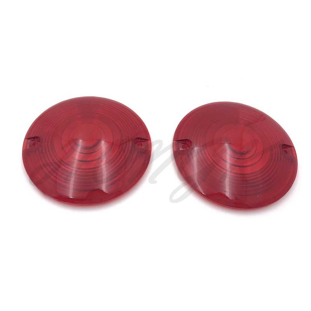 Red Turn Signal Lens Cover For Harley Touring Models | Fits 1986-2012 Electra Glide & Tour Glide | HTTMT Brand