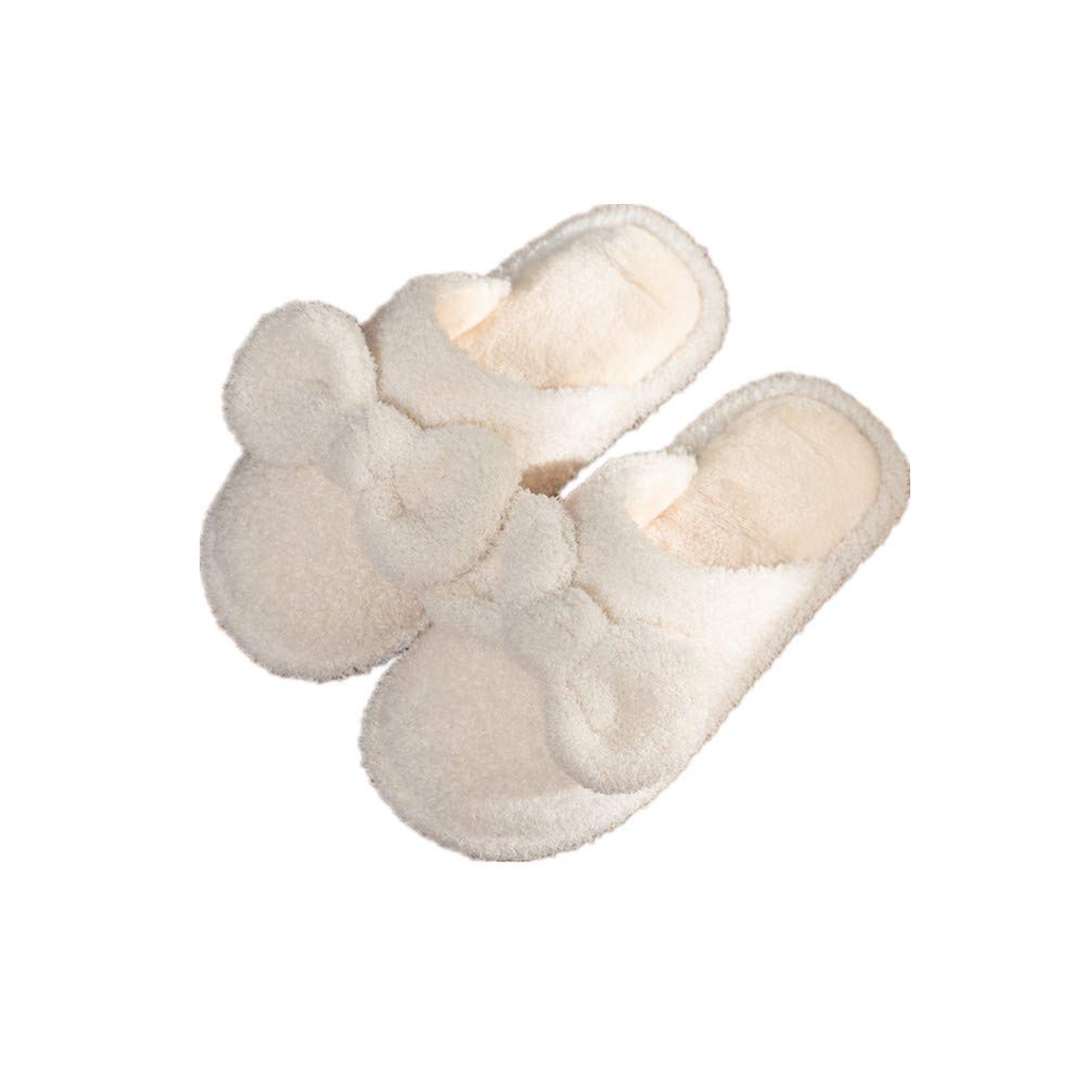 FANSU Pantofole da Casa Bambini Uomo Donna Unisex, Inverno Calde Comode Antiscivolo Scarpe Sandali Slippers (Bianca,36/37EU