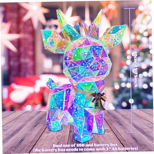 Décorations de Noël irisées à LED en fil de cuivre éclairage USB polychrome