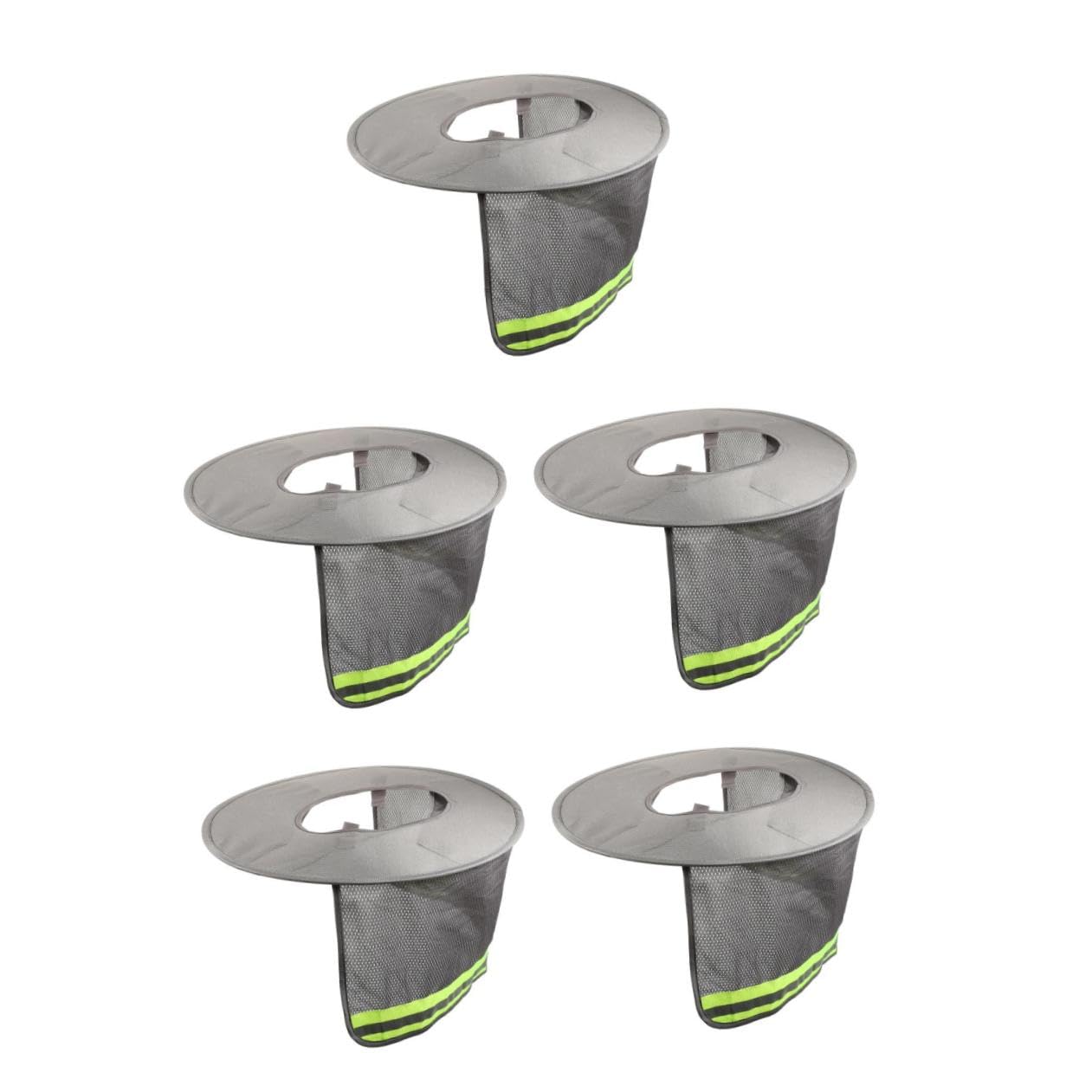 Tofficu 5 Piezas Protector Solar para Casco Construcción Transpirable con Visera y Cuello Reflectante Accesorio Ligero y Cómodo para Trabajos