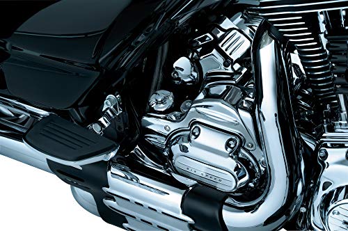 Kuryakyn 6950 Transmission Shroud/Covering For 2009-16 Harley-Davidson Touring & Trike Motorcycles With Stock Head Pipes, Chrome #TOP2