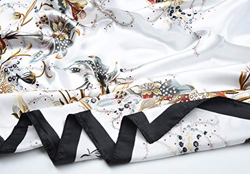 Image of Women's 35 inch Satin Square Silk Like Hair Scarves and Wraps Headscarf for Sleeping | Silk Feel Neckerchief, Hair Scarf, Fashion Bandana, Headscarf, Headband, Hair Wrap Sleeping, Daily Fashion Styling