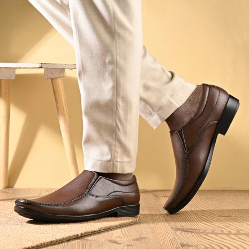 Image of Centrino Men's Formal Shoe | Cushioned Insole Comfortable Shoes | Trendy & Classic Design | Durable TPR Sole Footwear (8113)