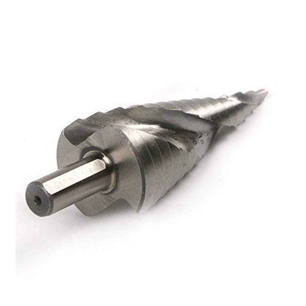Bit de broca paso de carburo Fixmee HSS6542 espiral Paso Cono Broca KangTeer 3pcs M2 acero Groove Unibit Conjunto agujero