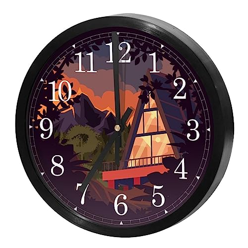Horloge murale à piles facile à installer dans une cuisine familiale