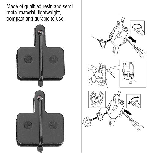 4 pares de pastilhas de freio de bicicleta, pastilhas de freio a disco de bicicleta, semi-metal para