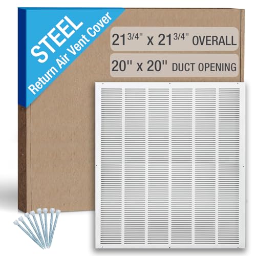 Hoovate Return Air Grille HVAC Vent Cover for 20 x 20 Inch Duct Opening