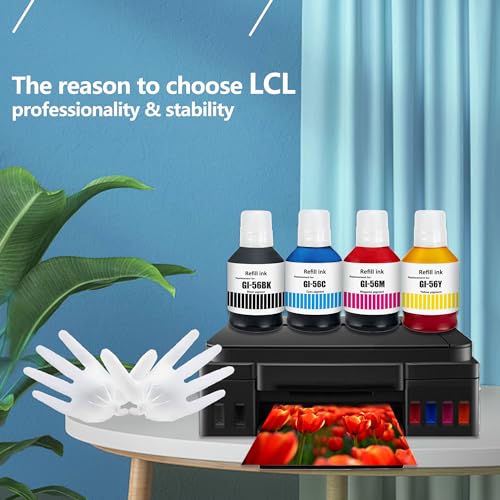 LCL Compatible Ink Bottle GI-56 GI-56BK (1PK Black 170ml) Replacement for Canon MAXIFY GX7050 GX6050 GX5050 GX4050 GX3050 Printers - Image 4