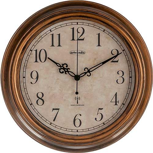 Horloge murale radio-pilotée 30 cm antique 5575B cadran lisible