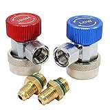 adapter klima gasflasche 5.Coupler Schnittstelle Passt mit R134 Service-Ports, 1/4 