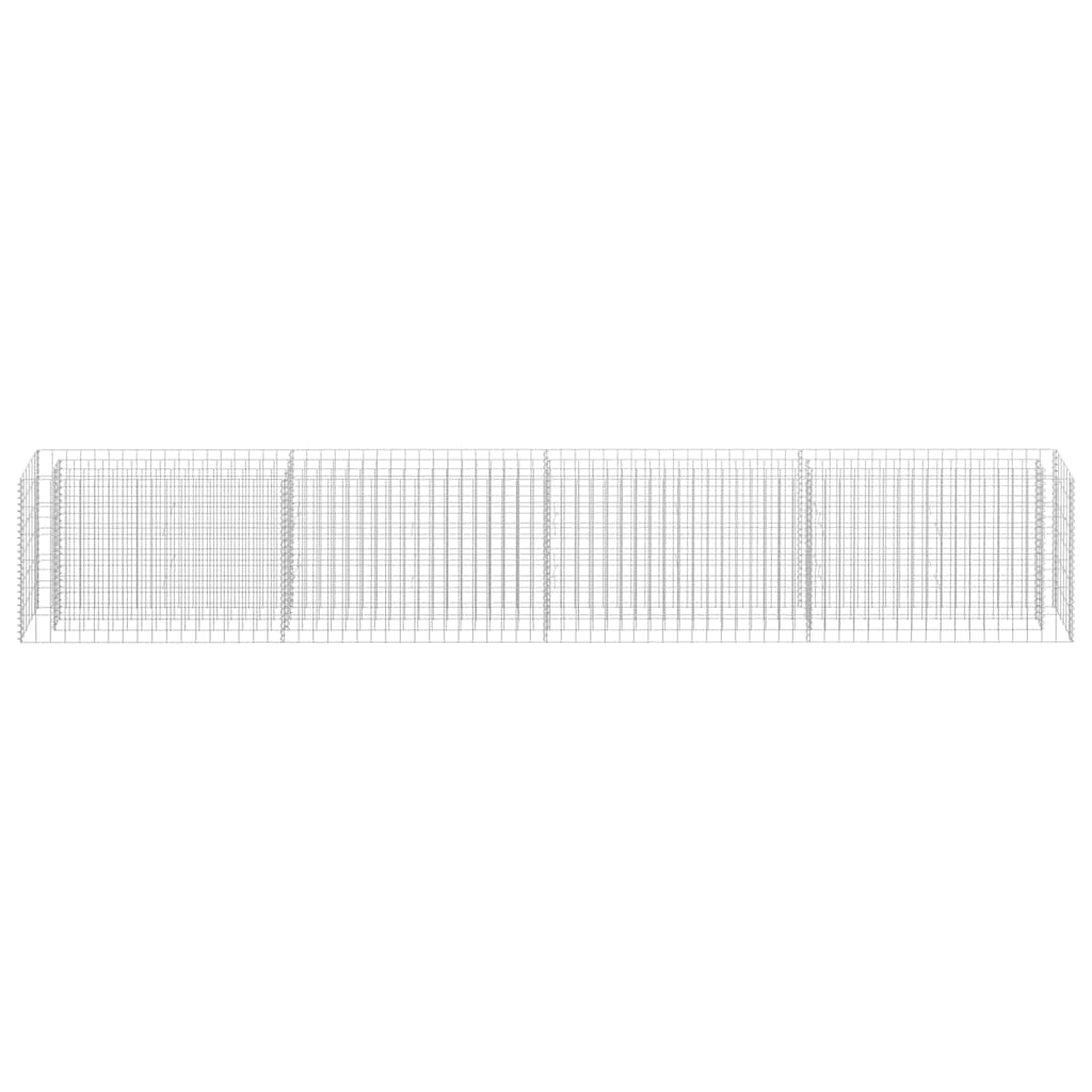 vidaXL Arriate de gaviones de Acero galvanizado 360x30x60 cm