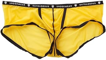 Gregg Homme Mens Bubble GHomme Sheer Trunk, 162105, Yellow, XL