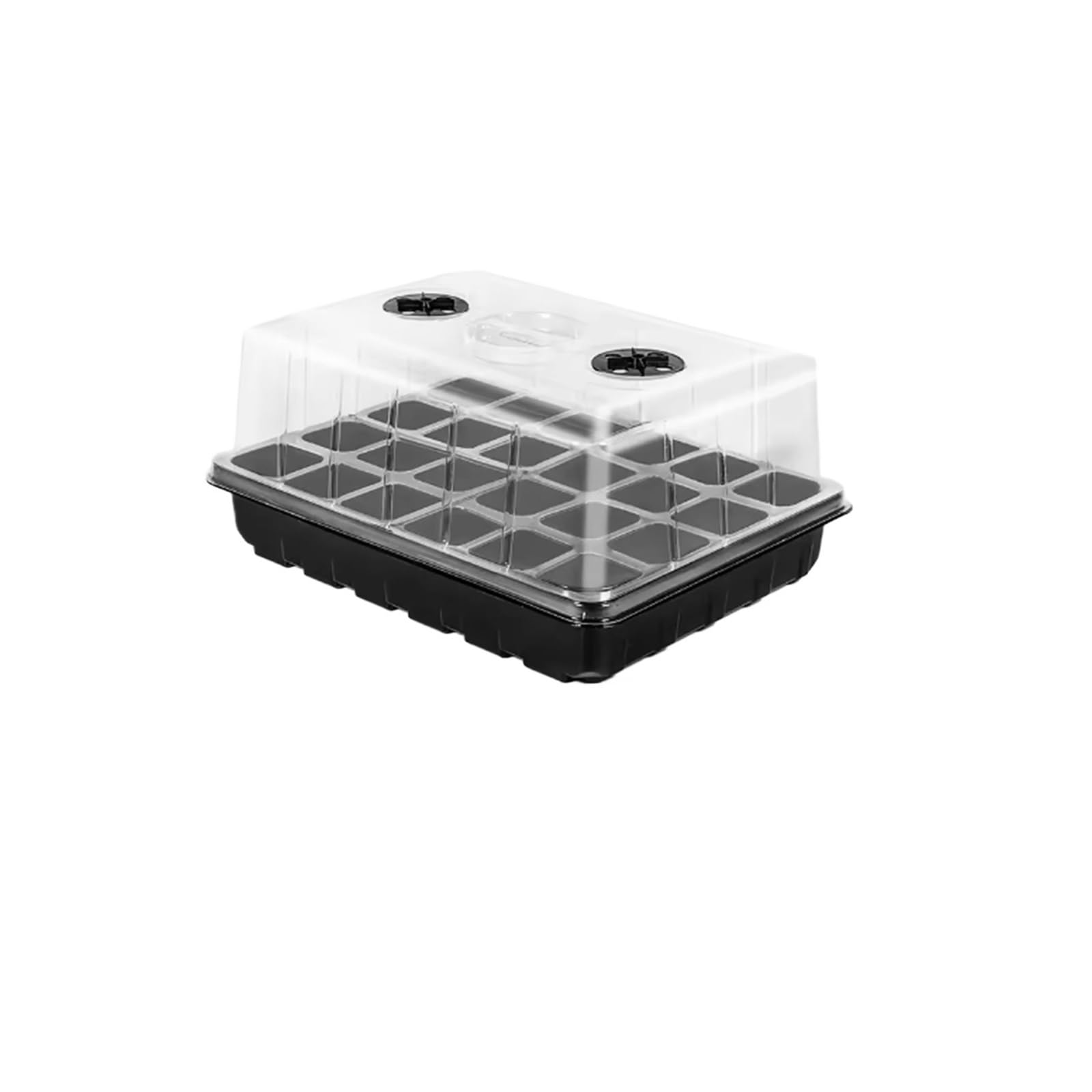 Bandejas De Semillas Bandeja for Semillas de 1/3 Piezas, 24/48 Orificios, Caja for plántulas, macetas, for germinación, incubadora Plantas, for jardinería para Jardines(Black,48 Holes,3PCS)