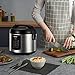 COMFEE' Rice Cooker, 6-in-1 Stainless Steel Multi Cooker, Slow Cooker, Steamer, Saute, and Warmer, 2 QT, 8 Cups Cooked(4 Cups Uncooked), Brown Rice, Quinoa and Oatmeal, 6 One-Touch Programs