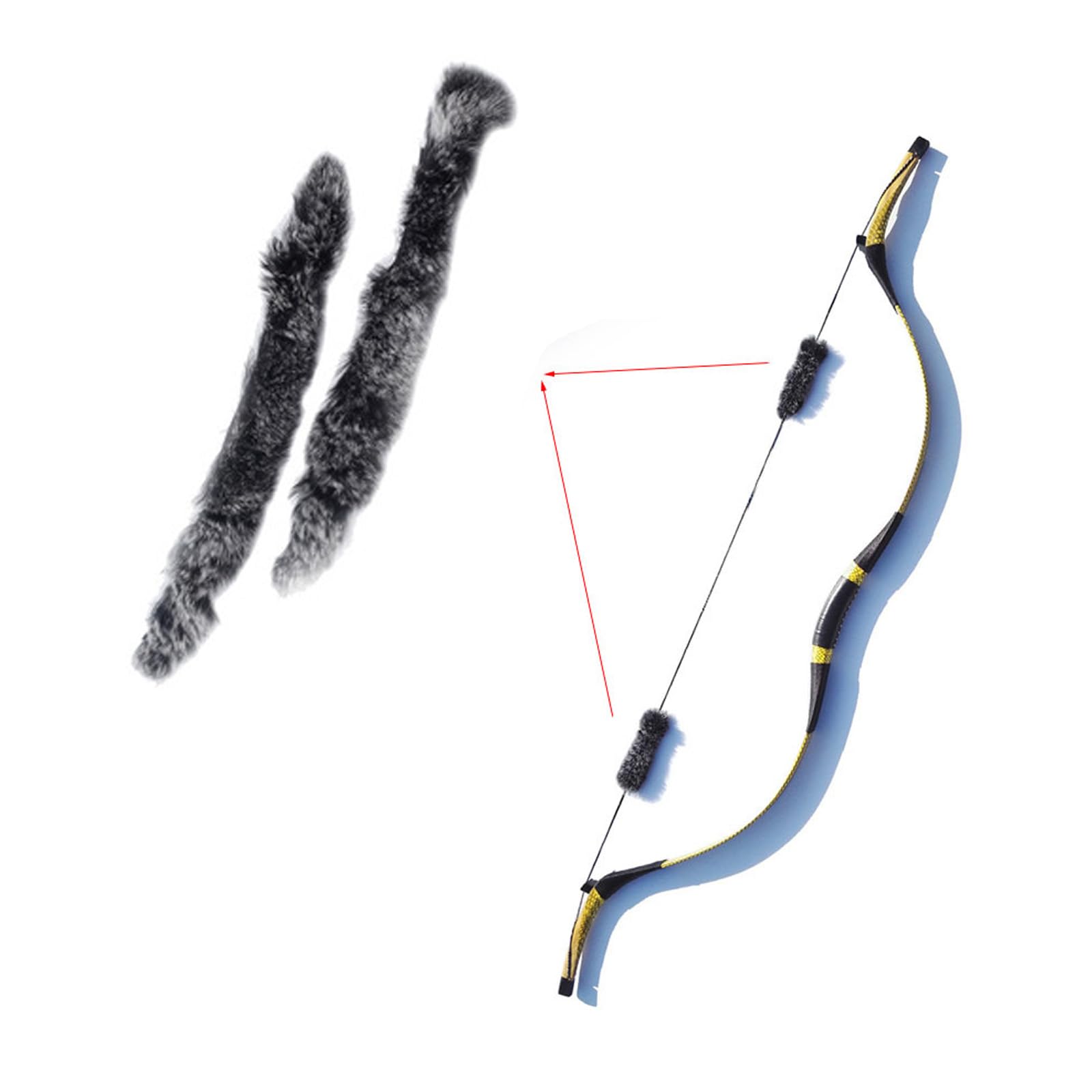 KURUGEILI One Pair Archery Bow String Silencers String Silencer Bowstring Dampener for Recurve Bow Longbow Traditional Bow