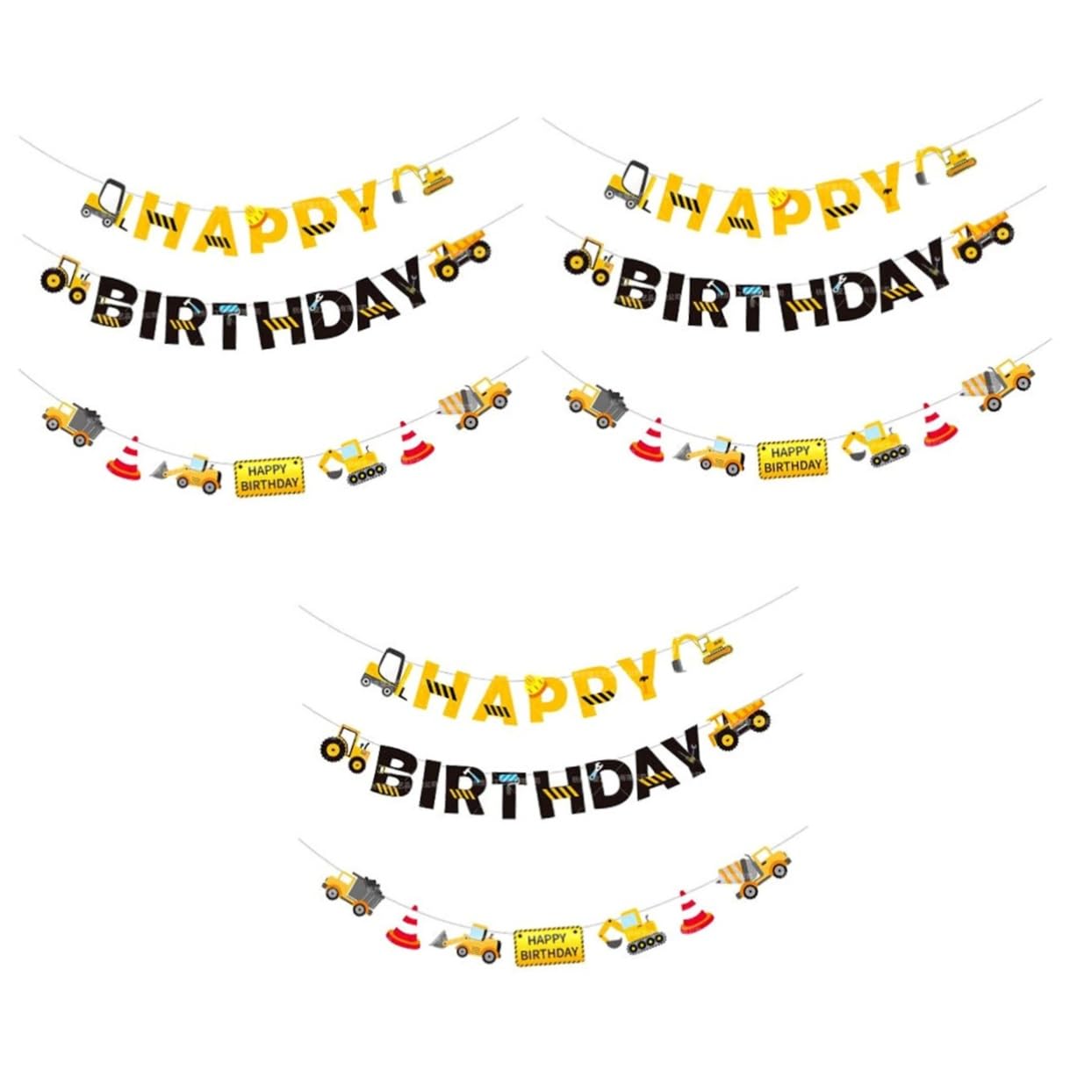 ABOOFAN 6 Piezas pancarta para cumpleaños guirnaldas de flores decoración de fiesta de cumpleaños de niños pancarta colgante pancarta de fiesta de cumpleaños el anuncio