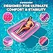SWIMLINE ORIGINAL Suntan Tub Classic Edition Inflatable Floating Lounger Pink & Purple, Tanning Pool Hybrid Lounge, Oversized Pillow, Fill With Water, Reflective Design For Tanning and Outdoors