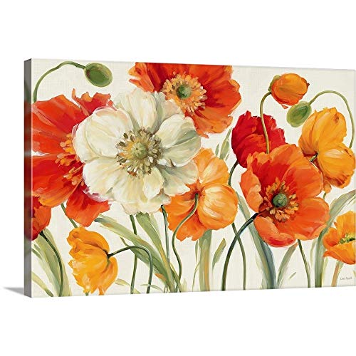 Poppies Melody I Canvas Wall Art Print, Artwork #TOP23