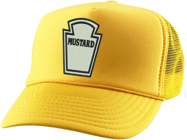 Ketchup and Mustard Trucker Hat Halloween Set Cap Embroidered Snapback