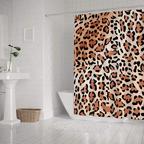 Rideau de douche imprimé léopard en polyester imperméable 180x180 cm CHEHONG - 3