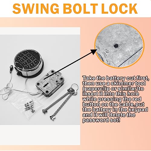 Wah Yue Hing Digital Electronic Keypad Lock For Safes, Gun Safe Lock Replacement, Time Delay Safe Lock Including 2 Emergency Keys For Locksmiths  thumb #4