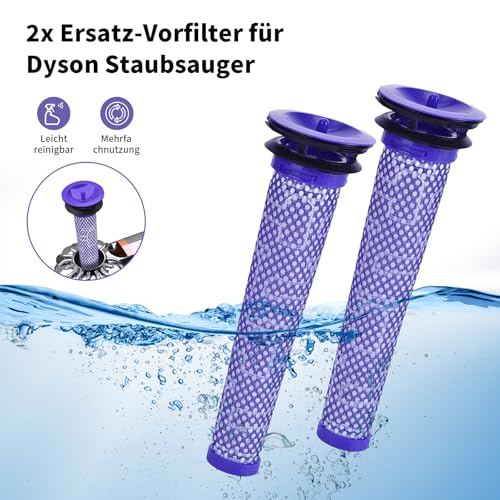 4600mAh Akku für Dyson V7, Ersatzakku für Dyson V7 Staubsauger, Kompatibel mit v7 SV11 Serie, Animal, Motorhead Pro, Trigger, Fluffy, Mattress, Absolute Staubsaugern (mit 2 Filter)
