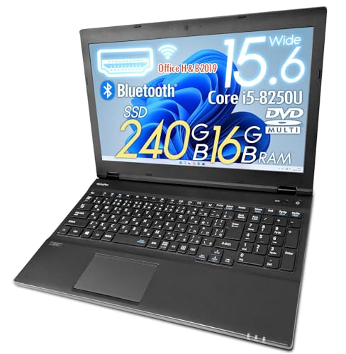 �y�����ςݕi�z�m�[�gPC VersaPro VKT16/15.6�^/�e���L�[/Win11 Pro/��8���� Core i5-8250U/SSD240GB/������16GB/HDMI/Wi-Fi/Bluetooth/MS Office H&B 2019/DVD
