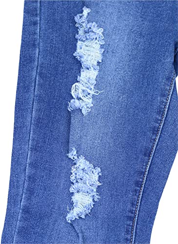 Image of ToBeInStyle Girl's Denim Easy Styling Classic Timeless Everyday Jeans Zip-Up Closure